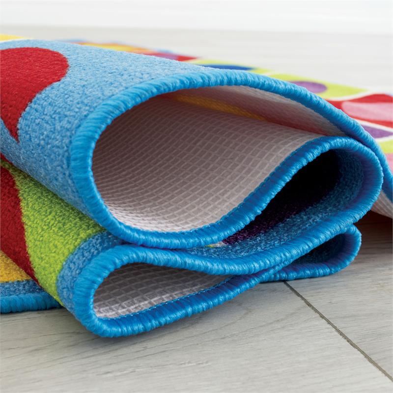 Furniture of America Baffy Fabric Letter and Number Multi-Color 5'x7' Area Rug