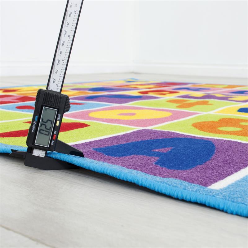 Furniture of America Baffy Fabric Letter and Number Multi-Color 5'x7' Area Rug