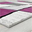 Furniture of America Strickland Contemporary Fabric 5'x7' Area Rug in Purple