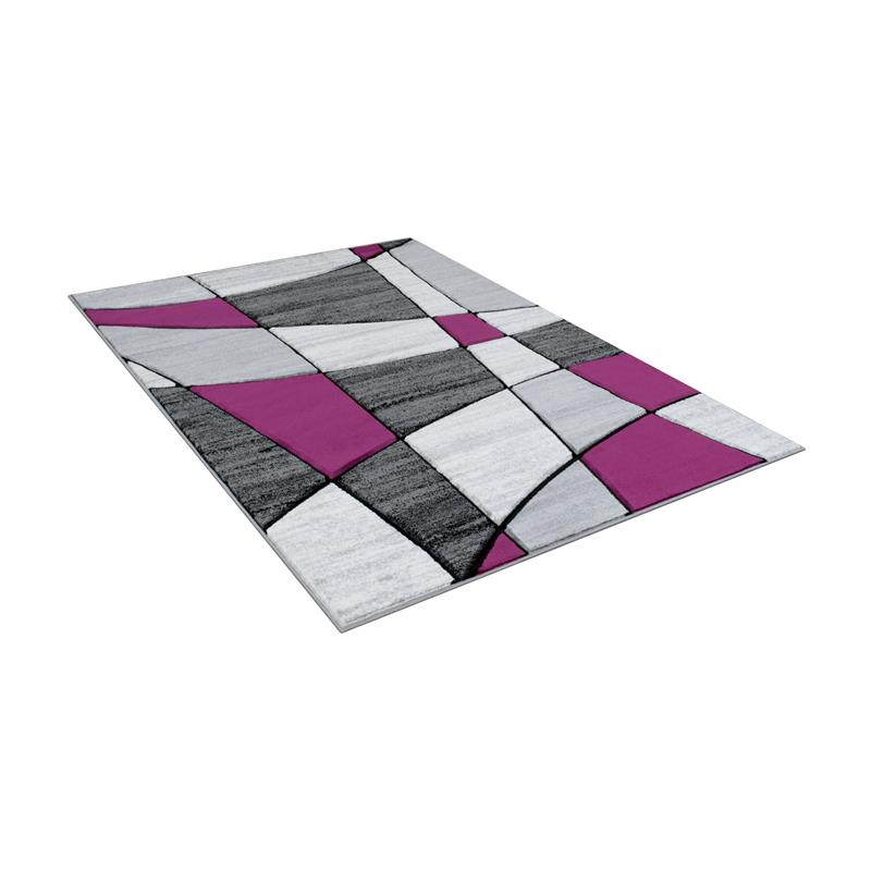 Furniture of America Strickland Contemporary Fabric 5'x7' Area Rug in Purple