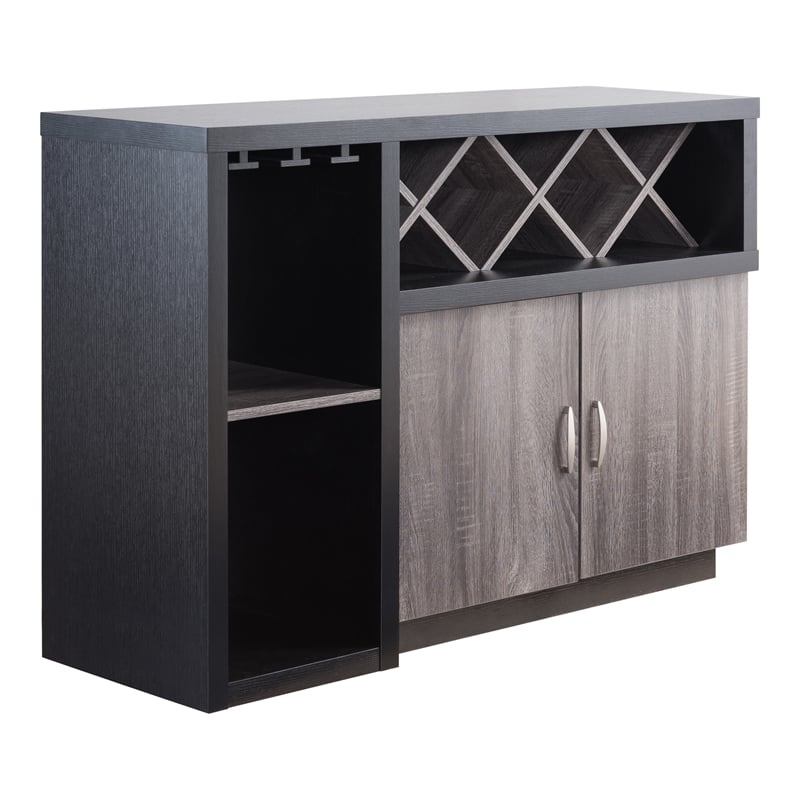 Furniture of America Sauterne Wood Multi-Storage Buffet in Distressed Gray