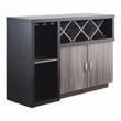 Furniture of America Sauterne Wood Multi-Storage Buffet in Distressed Gray