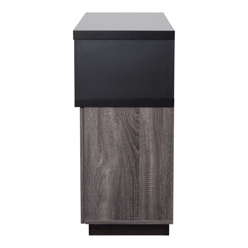 Furniture of America Sauterne Wood Multi-Storage Buffet in Distressed Gray
