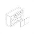Furniture of America Sauterne Wood Multi-Storage Buffet in Distressed Gray