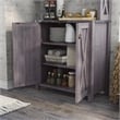 Furniture of America Schuetz Wood Multi-Storage Baker Rack in Gray