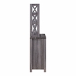Furniture of America Schuetz Wood Multi-Storage Baker Rack in Gray