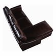 Furniture of America Sula Faux Leather Reversible Modular Sectional in Brown