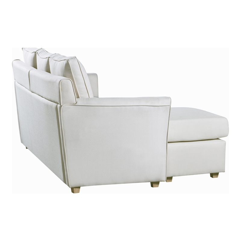 Furniture of America Sula Fabric Reversible Modular Sectional in Cream