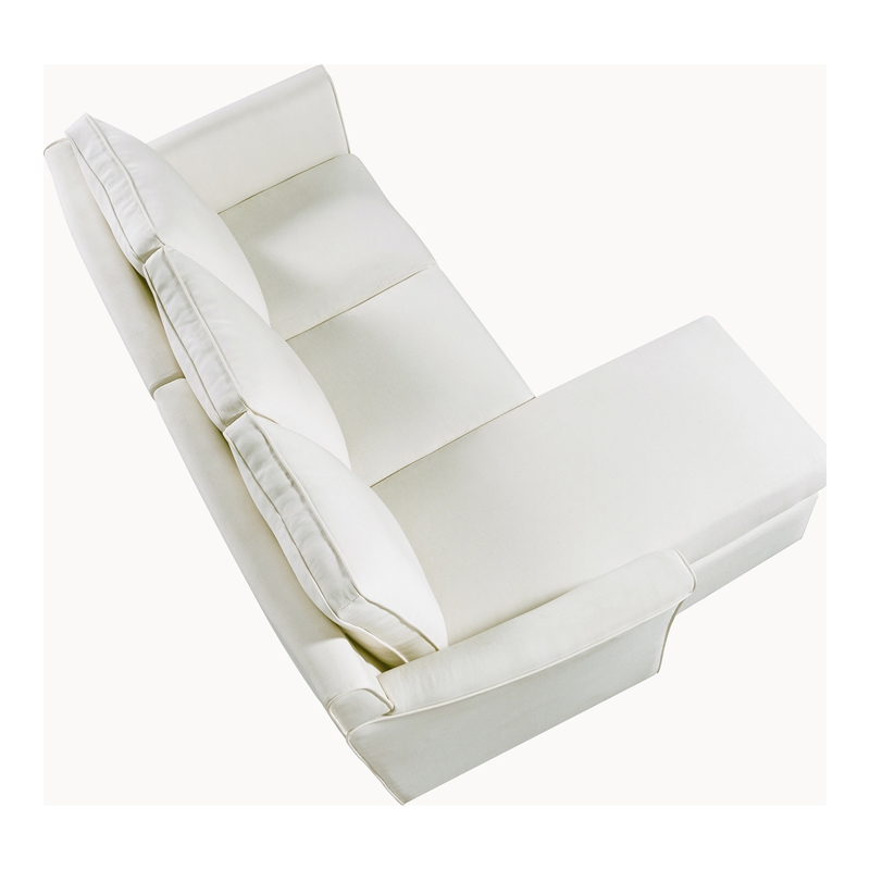 Furniture of America Sula Fabric Reversible Modular Sectional in Cream