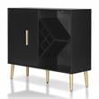 Furniture of America Jeana Contemporary Wood Multi-Storage Buffet in Black