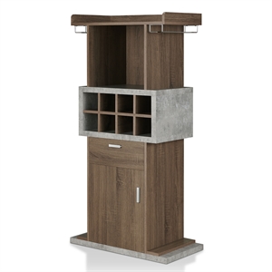 furniture of america orville modern wood multi-storage buffet in chestnut brown