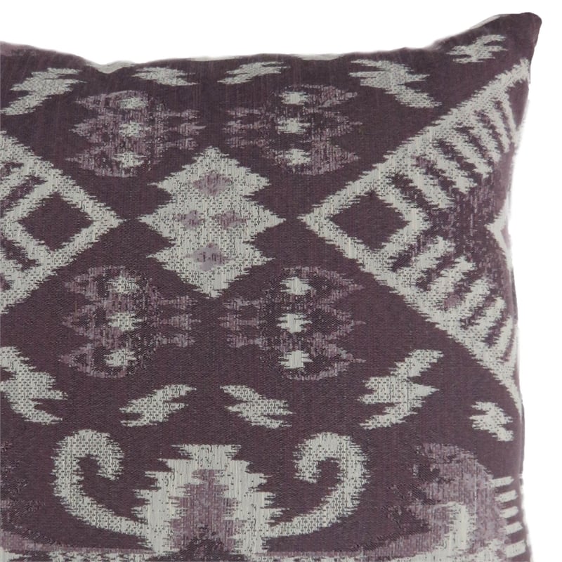 Furniture of America Sorsha Fabric Large Throw Pillow in Purple (Set of 2)