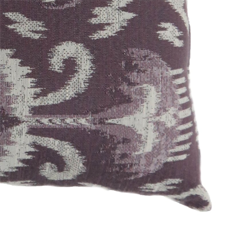 Furniture of America Sorsha Fabric Large Throw Pillow in Purple (Set of 2)