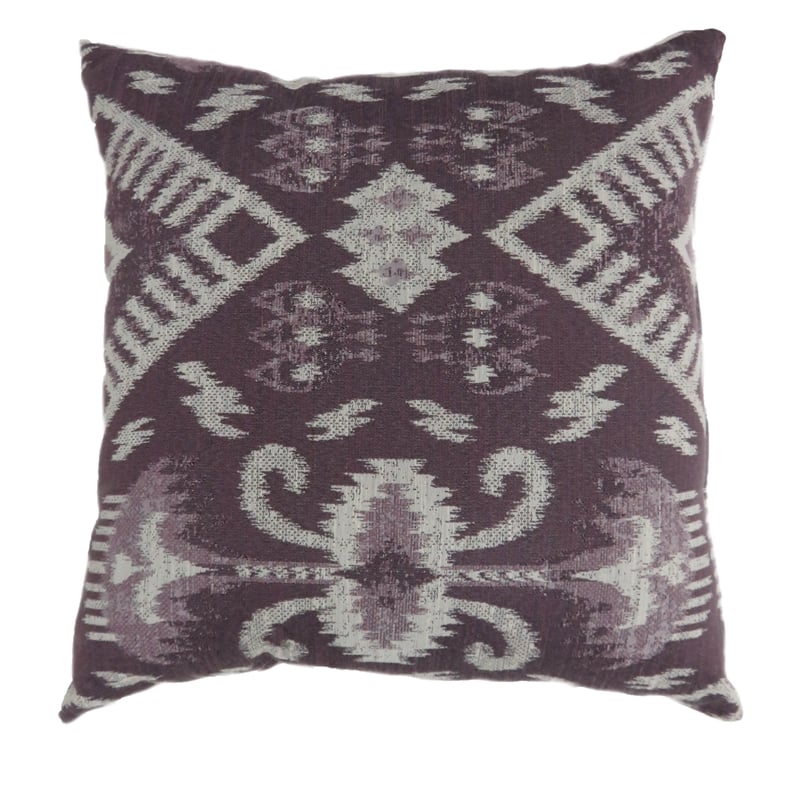 Furniture of America Sorsha Fabric Large Throw Pillow in Purple (Set of 2)