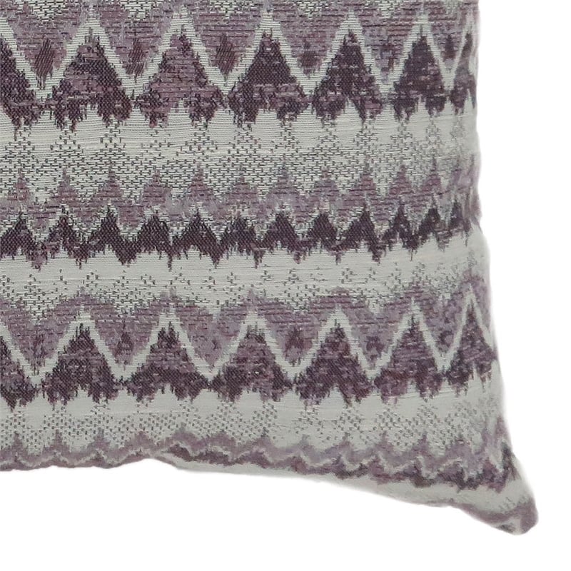 Furniture of America Allene Fabric Large Throw Pillow in Purple (Set of 2)