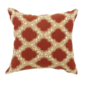 Furniture of America Bluebell Fabric 18-Inch Throw Pillow in Red (Set of 2)