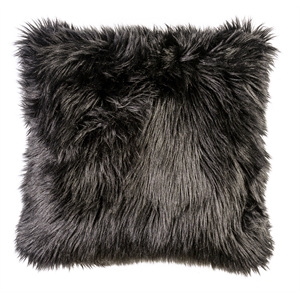 Furniture of America Highgate Fabric Indoor Throw Pillow in Black (Set of 2)