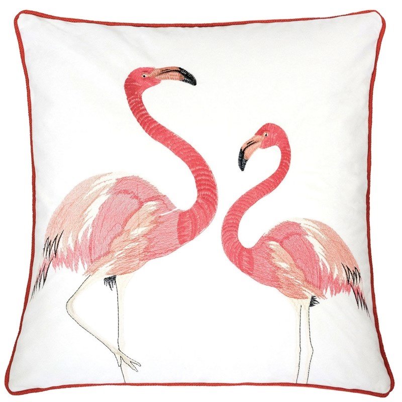 Furniture of America Daytona Fabric 20-Inch Throw Pillow in Pink (Set of 2)
