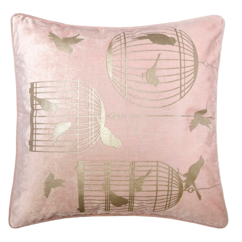 Furniture of America Brantley Fabric Throw Pillow in Light Pink (Set of 2)