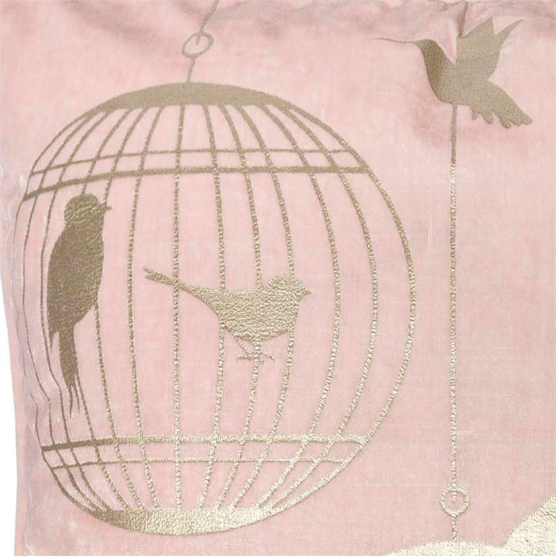 Furniture of America Brantley Fabric Throw Pillow in Light Pink (Set of 2)