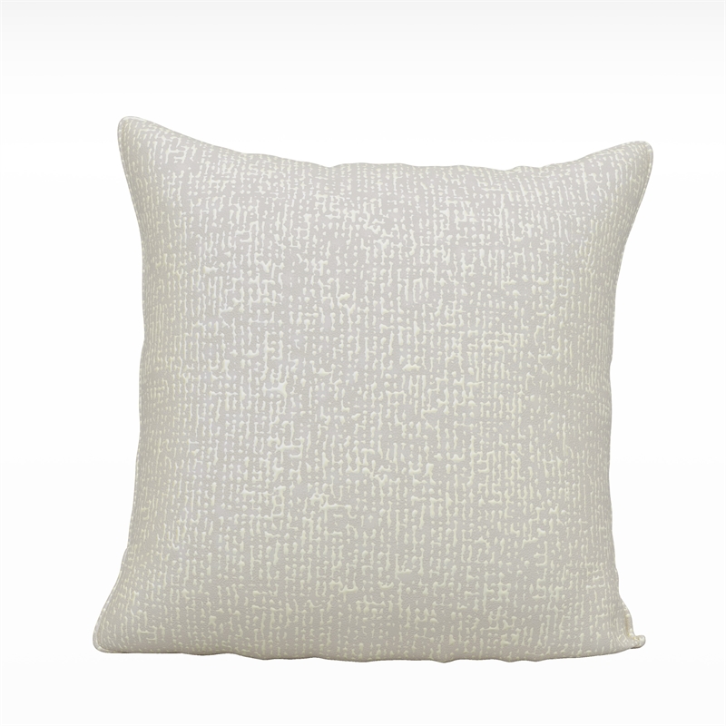 Furniture of America Adeline Jacquard Fabric Throw Pillow in Silver (Set of 2)