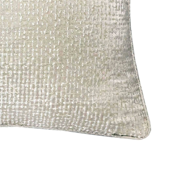 Furniture of America Adeline Jacquard Fabric Throw Pillow in Silver (Set of 2)