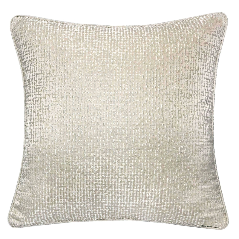 Furniture of America Adeline Jacquard Fabric Throw Pillow in Silver (Set of 2)