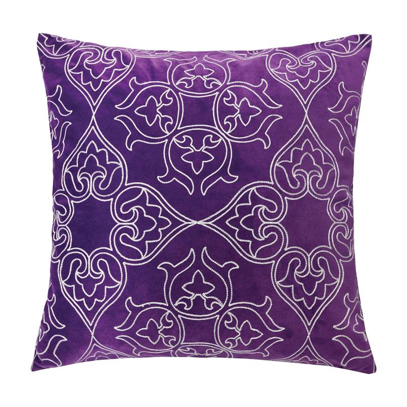 Furniture of America Martha Fabric 20-Inch Throw Pillow in Purple (Set of 2)