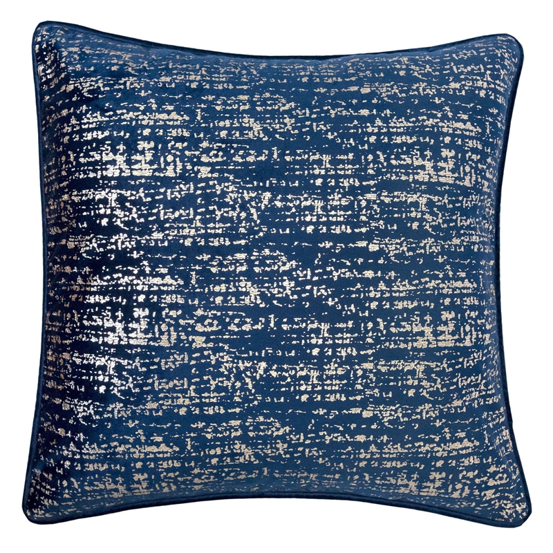 Furniture of America Adeline Fabric Throw Pillow in Blue (Set of 2)