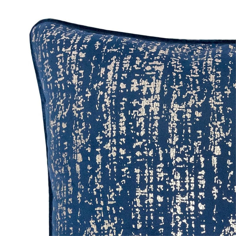 Furniture of America Adeline Fabric Throw Pillow in Blue (Set of 2)