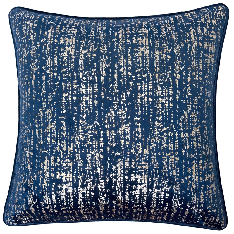 Furniture of America Adeline Fabric Throw Pillow in Blue (Set of 2)