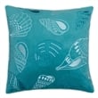 Furniture of America Paloma Fabric 20-Inch Throw Pillow in Teal Blue (Set of 2)