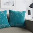 Furniture of America Paloma Fabric 20-Inch Throw Pillow in Teal Blue (Set of 2)