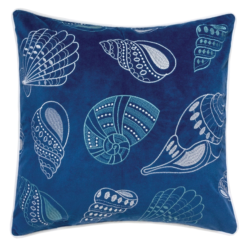 Furniture of America Paloma Fabric 20-Inch Throw Pillow in Blue (Set of 2)