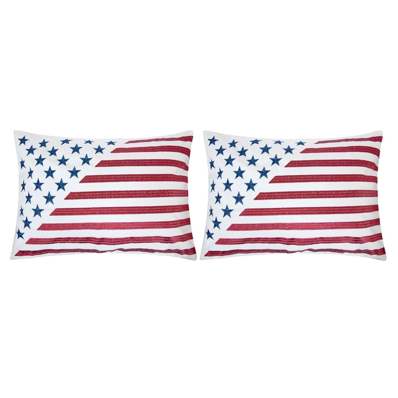 Furniture of America Washington Fabric Multi-Color Throw Pillow (Set of 2)
