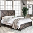 Furniture of America Andrew Rustic Wood King Panel Bed in Dark Walnut