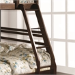 Furniture of America Tomi Wood Twin over Full Storage Bunk Bed in Dark Walnut