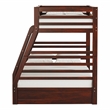 Furniture of America Tomi Wood Twin over Full Storage Bunk Bed in Dark Walnut