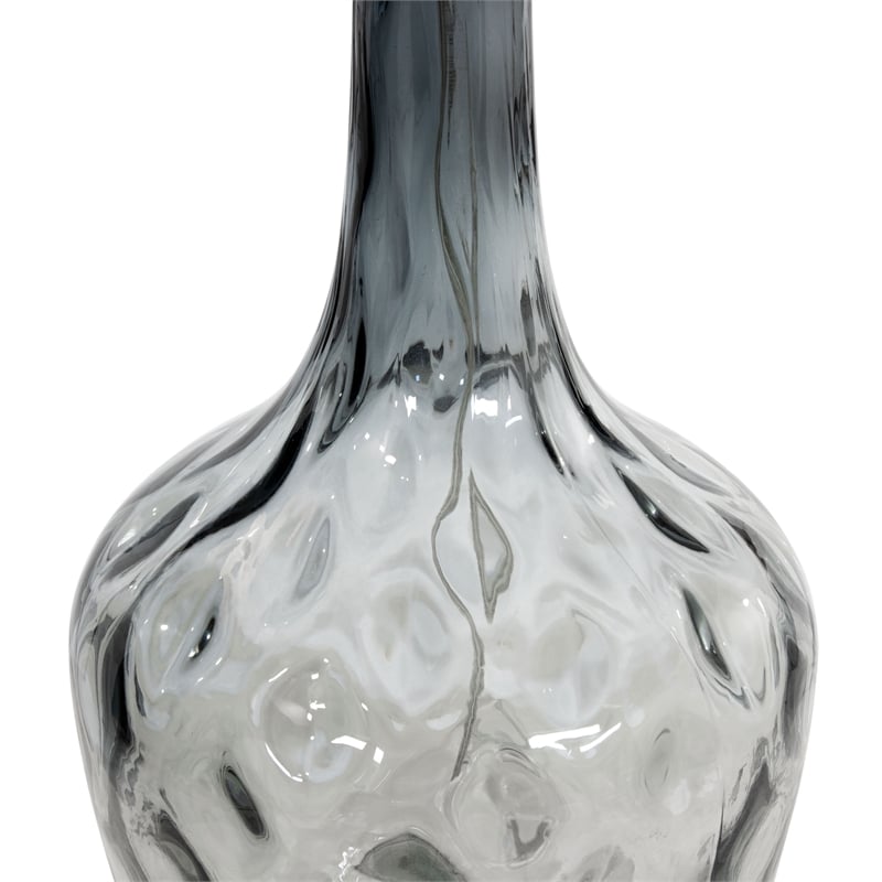 Furniture of America Bellevue Contemporary Glass Hand Blown Table Lamp in Gray