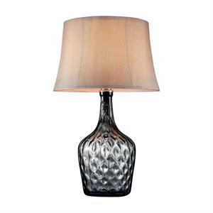 furniture of america bellevue contemporary glass hand blown table lamp in gray