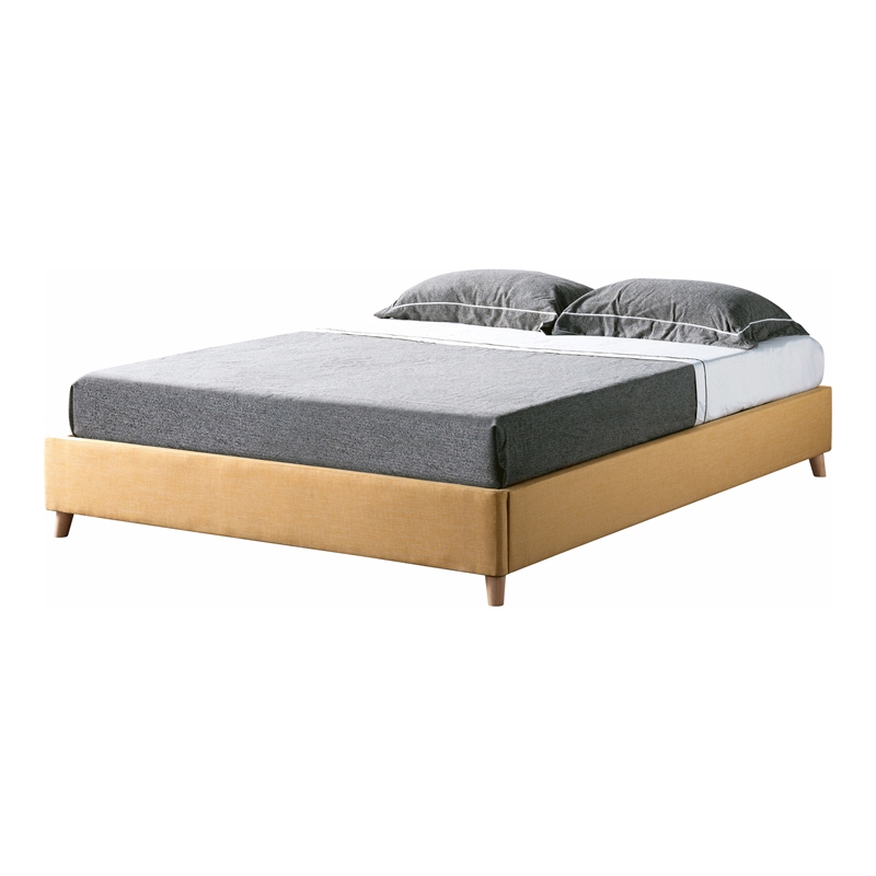 Furniture of America Goolsby Wood Full Foundation Bed in Yellow