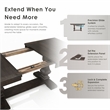 Furniture of America Lemieux Solid Wood Expandable Dining Table in Espresso