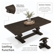 Furniture of America Lemieux Solid Wood Expandable Dining Table in Espresso