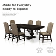 Furniture of America Lemieux Solid Wood Expandable Dining Table in Espresso