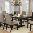 Furniture of America Lemieux Solid Wood Expandable Dining Table in Espresso