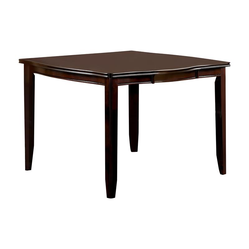 Furniture of America Ellenwood Wood 9-Piece Counter Dining Table Set in Espresso