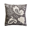 Furniture of America Covington Fabric Throw Pillow in Dark Gray (Set of 2)