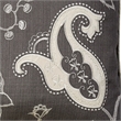 Furniture of America Covington Fabric Throw Pillow in Dark Gray (Set of 2)