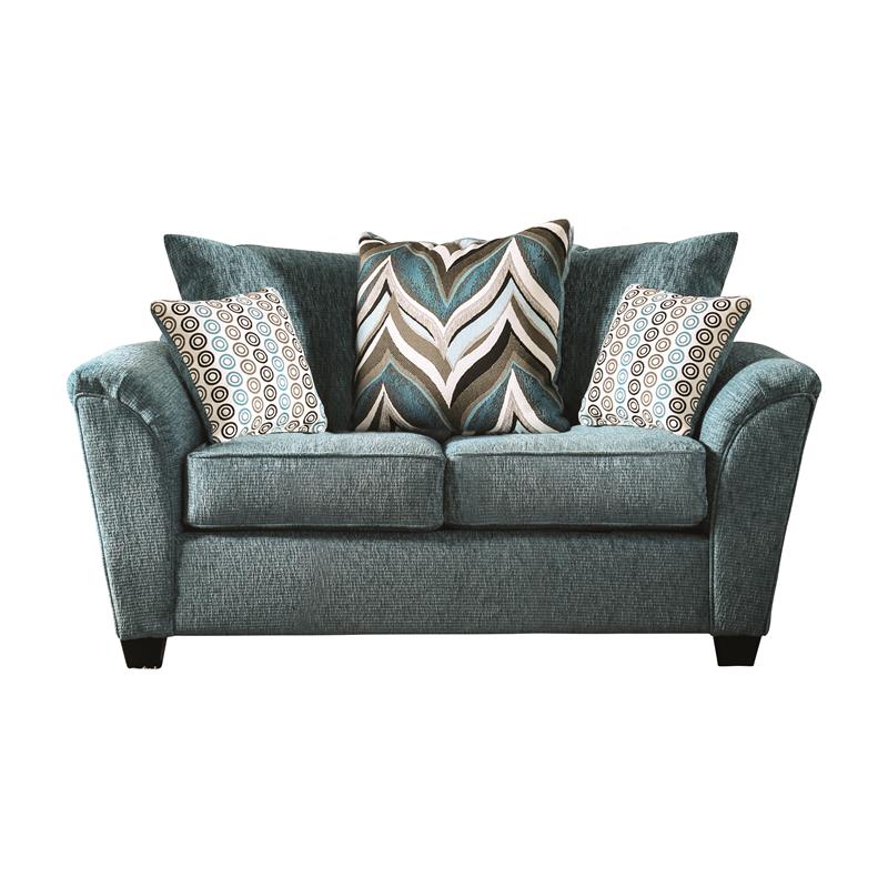 Furniture of America Prescott Transitional Chenille Loveseat in
