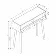 Furniture of America Keller Modern Wood 2-Shelf Console Table in Walnut